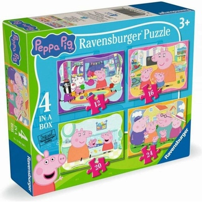 Ravensburger Prasátko Peppa: Zábavné dny 4v1 12,16,20,24 dílků