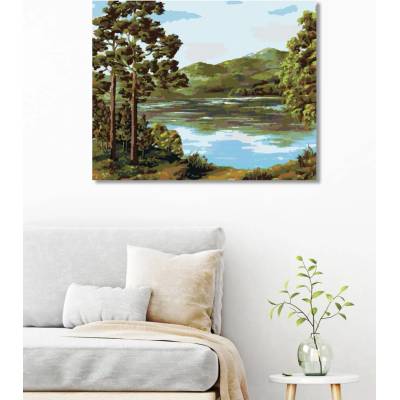 Zuty Malování podle čísel HORSKÉ JEZERO