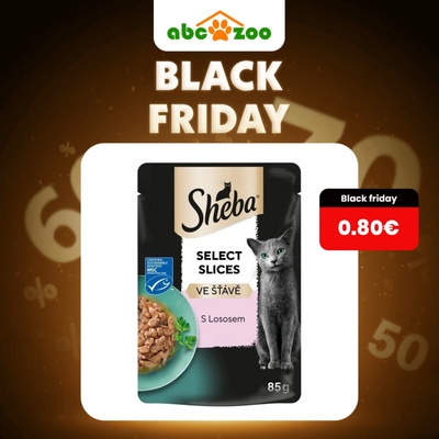 Sheba Select Slices losos v šťave 85 g