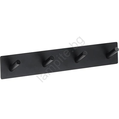 Bemeta Закачалка 25, 5x4, 5 см неръждаема стомана/черна (BD0060)