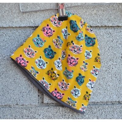 čepice Lvíčci na okrové /hnědá