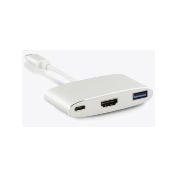 LMP USB-C to HDMI [4Kx2K] & USB 3.0 & USB-C charging Multiport Adapter Silver (bm2160)
