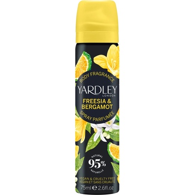 Yardley Tělový sprej Frézie & Bergamot, 75 ml