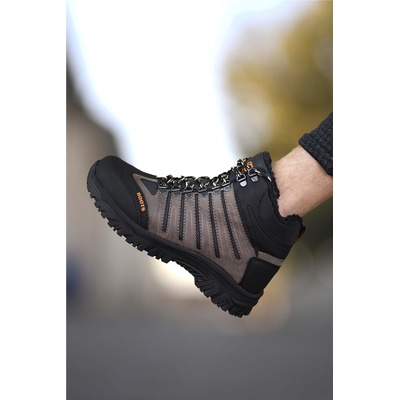 Riccon Мъжки боти с каракул 0012116 - Кафяви #325385 (325385_Тъмно кафяв)