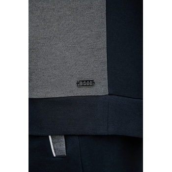 HUGO BOSS Суичър boss мъжки в тъмносиньо с меланжов десен 50545583 (50545583)