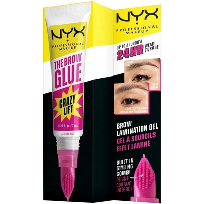 NYX Professional Makeup The Brow Glue Crazy Lift dlouhotrvající gel na obočí 7 ml – Zbozi.Blesk.cz