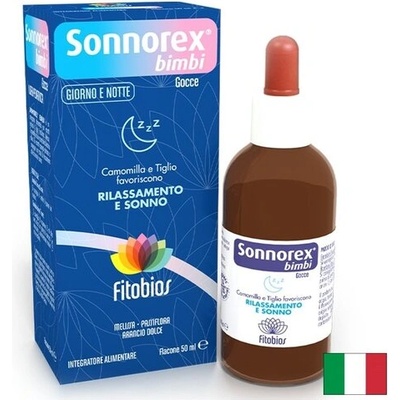 Fitobios Спокоен сън и баланс при деца с липа, маточина и пасифлора Sonnorex Bimbi, 50 ml капки (727124 FITO)