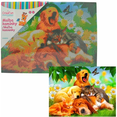 Diamantové malování - Siesta Psy a kočky 30 x 40 cm