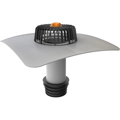 Svislá střešní sanační vpust TOPWET s integrovaným PVC límcem o průměru 110 mm