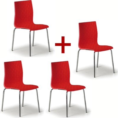 B2B Partner Plastová židle MEZZO 3+1 – Hledejceny.cz