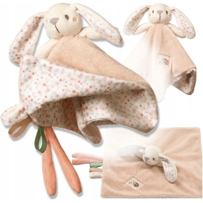 BabyOno Přítulníček mazlíček s chrastítkem Baby Bunny. 25 x 25 cm