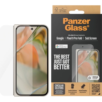 Panzer Стъклен протектор PanzerGlass за Google Pixel 9 Pro Fold, UWF, Antibacterial, Черен