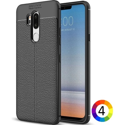 LG G7 ThinQ Удароустойчив Litchi Skin Калъф и Протектор