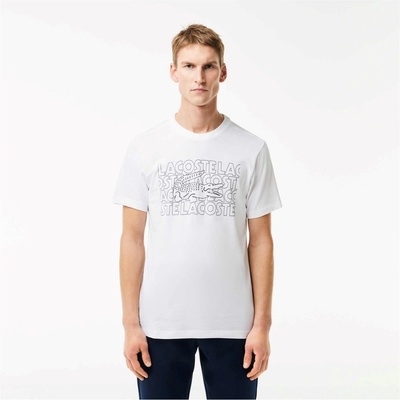 Lacoste Тениска Lacoste Box T Shirt - White 001