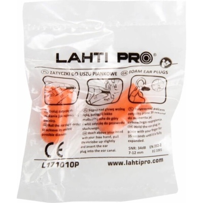 Lahti Pro Pěnové špunty do uší L171010P 100 párů L171010D