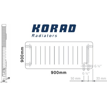 Korad Radiators 11VKP 900 x 900 mm