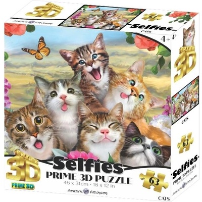 Prime 3D puzzle - Котешко Селфи 63 части