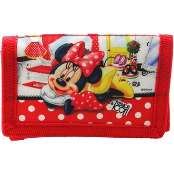 Mix hračky Peněženka dětská 13x8cm Disney Minnie na suchý zip modrá