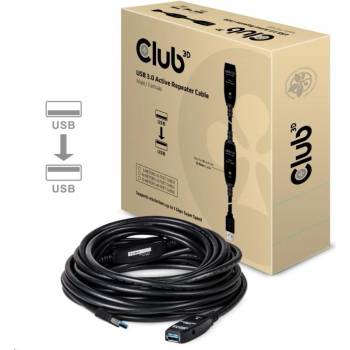 Club3D CAC-1403 USB 3.0 prodlužovací, 15 m, černý