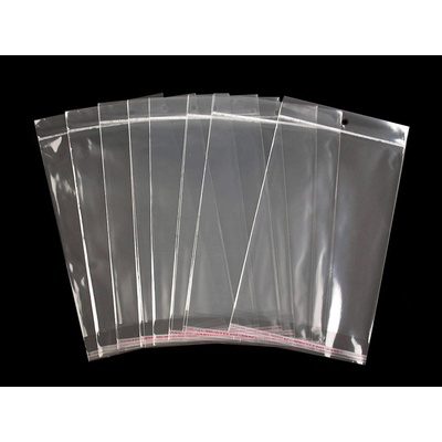 Prima-obchod PP sáček s lepicí klopou a závěsem 17x25,5cm transparent 100 ks