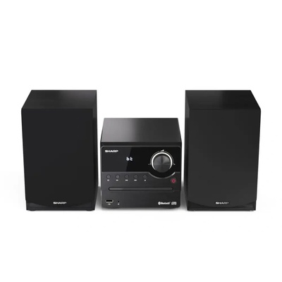 Sharp Audio Systems XL-B512(BK), HI-FI МИКРО СИСТЕМА, 45W обща максимална изходна мощност, FM PLL тунер, Bluetooth v5.0, CD плейър, USB, 3, 5 mm Aux-in / line-in, дървен високоговорител, Черен (XL-B512(BK))