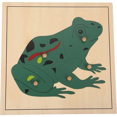 Дървен пъзел с животни - жаба