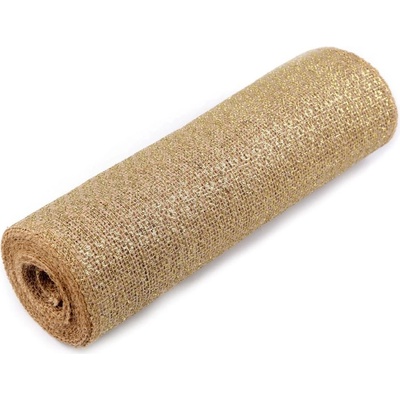 Přírodní juta s lurexem šíře 30 cm návin 5 metrů