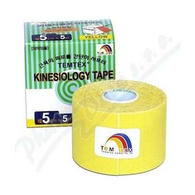 TEMTEX Kinesiology tape žlutá 5 cm x 5 cm