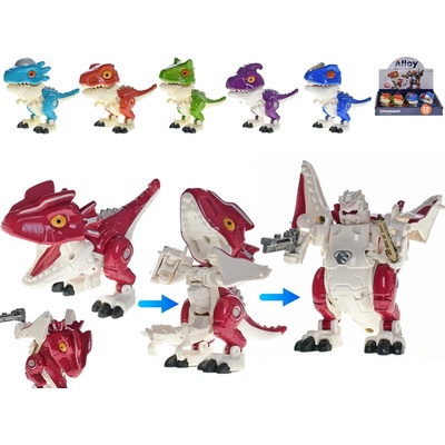 Mikrotrading Dinosaurusrobot 8 cm kov se zbraní