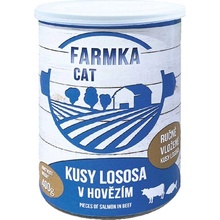 FARMKA CAT kusy lososa v hovädziem 400 g