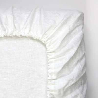 TULULUM Lněné prostěradlo COMFORT SNOW 200x220