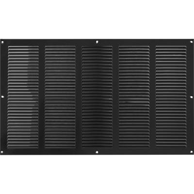 Ventishop KVMc 500x300 kovová hranatá větrací mřížka se síťkou, černá
