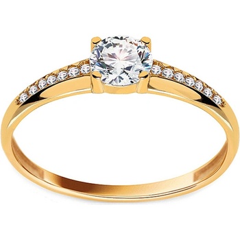 iZlato Forever Zlatý jemný prsteň s čírymi zirkónmi IZ27535P