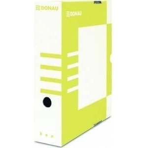 DONAU Filing box 800 fsc donau cardboard cards, yellow
