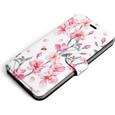 Pouzdro Mobiwear Flip Xiaomi Redmi Note 11 Pro 5G - M124S Růžové květy