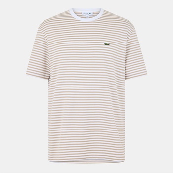 Image 1 of Lacoste Тениска Lacoste Striped Heavy T-Shirt - Viennese/White
