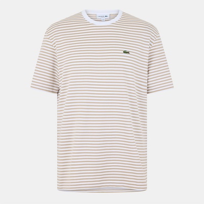 Lacoste Тениска Lacoste Striped Heavy T-Shirt - Viennese/White