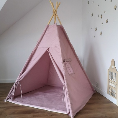 Nej-koberce Dětský stan Tipi růžový se srdcem