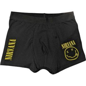 ROCK OFF Мъжки боксерки Nirvana - Yellow Happy Face - ROCK OFF - NIRVBX04MB