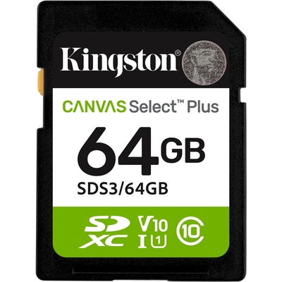 Kingston Canvas Select Plus SDXC 64GB SDS3/64GB