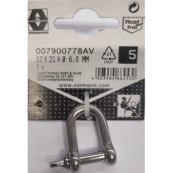 Vorman СКОБА-ШЕГЕЛ НЕРЪЖ СТОМАНА vrn 6mm 21/12 (4003984664530)