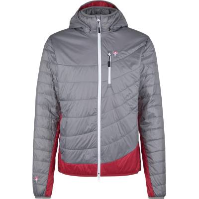 Grüezi Bag Мъжко вълнено яке Grüezi Bag Refreshful Silkwool Jacket Insulation jacket - Grey / Cherry (005-5126-0512)