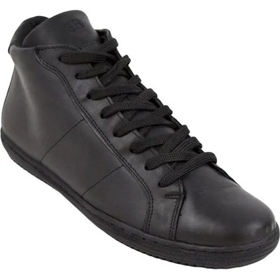 Български обувки Мъжки черни кецове от естествена кожа 1251black