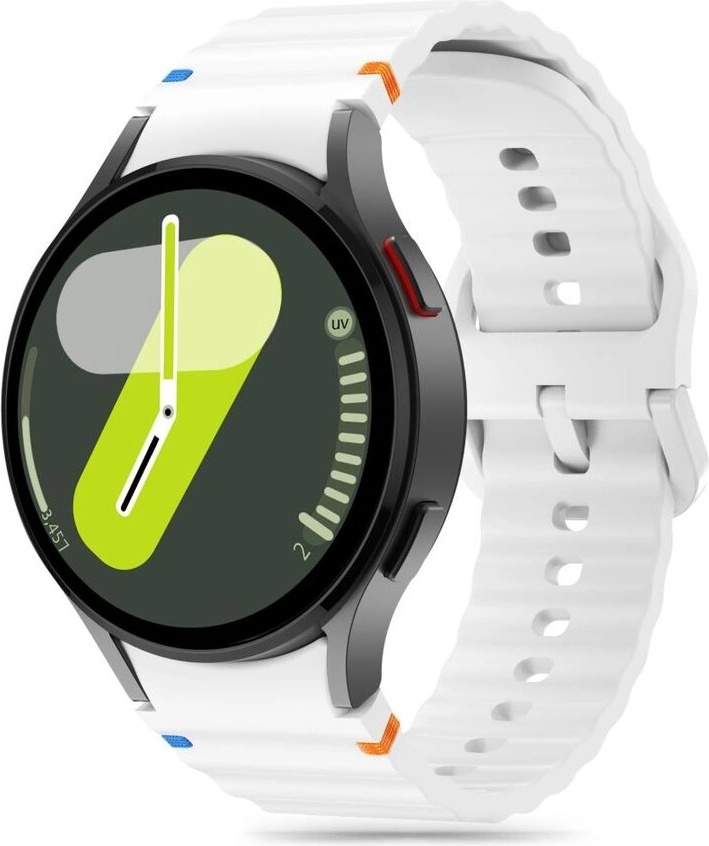 Tech-Protect Силиконова каишка за Samsung Galaxy Watch 4/5/5 Pro/6/7/FE от Tech-Protect Silicone Sport - Бял (5906302313396)