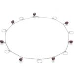 Swan Сребърно колие със сладководни черни перли и рингове IHL0042B Swan