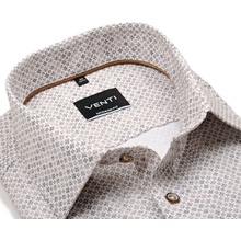 Venti Modern Fit košile s mozaikou hnědých ornamentů
