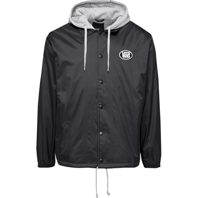 Vans TORREY HOODED COACHES JACKET Čierna Sivá Biela