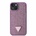 GUESS Rhinestones Triangle Metal Logo Case - силиконов (TPU) калъф за iPhone 14 (лилав)