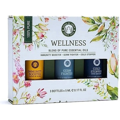 Song of India Essential Oil Aromaterapeutický set Wellness 3 x 5 ml