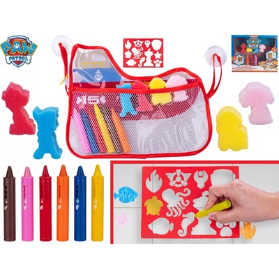 Paw Patrol sada pastelek do vany se šablonami v krabičce